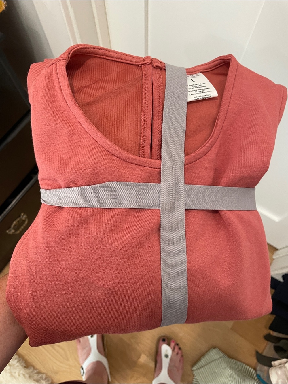 NWT Serra ladies casual romper size large - coral color.